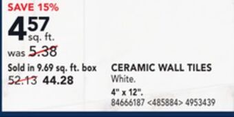RONA Mono serra ceramic wall tiles 4" x 12" offer