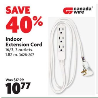 Home Hardware Indoor extension cord offer