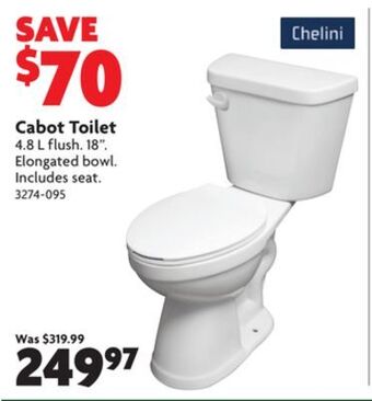 Home Hardware Cabot toilet offer