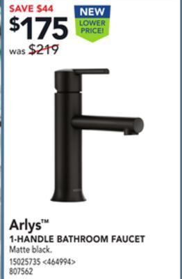 RONA Moen arlys 1-handle bathroom faucet offer