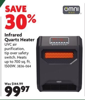 Home Hardware Infrared quartz heater offer