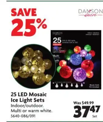 Home Hardware 25 led mosaic ice light sets offer