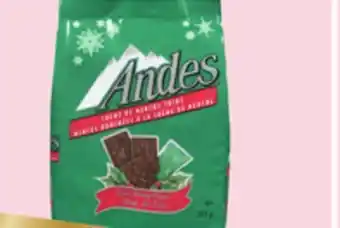 Giant Tiger Andes chocolate mints offer