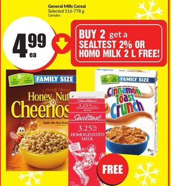Chalo FreshCo General mills cereal selected 516-778 g offer