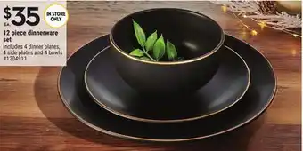 Giant Tiger 12 piece dinnerware set offer