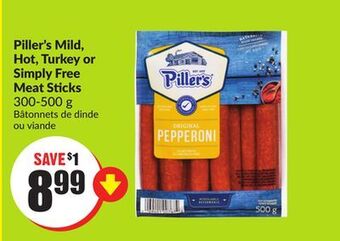 Chalo FreshCo Piller's mild, hot, turkey or simply free meat sticks 300-500 g offer