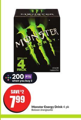 Chalo FreshCo Monster energy drink 4 pk offer