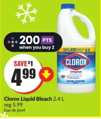 Chalo FreshCo Clorox liquid bleach 2.4 l offer
