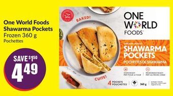 Chalo FreshCo One world foods shawarma pockets frozen 360 g offer