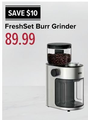 Linen Chest Freshset burr grinder offer