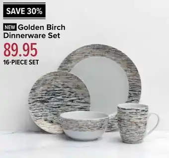 Linen Chest Golden birch dinnerware set offer