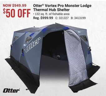 Bass Pro Otter® vortex pro monster lodge thermal hub shelter offer