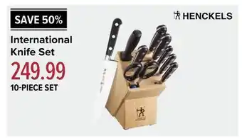 Linen Chest International knife set offer
