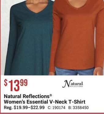 Bass Pro Natural reflections® women's essential v-neck t-shirt offer