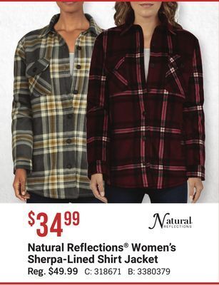 Bass Pro Natural reflections® women's sherpa-lined shirt jacket offer