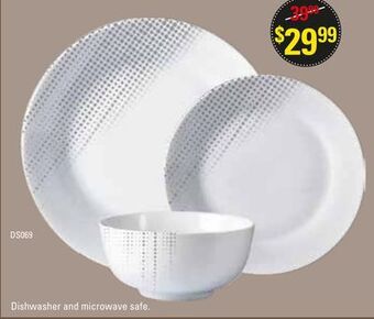 Oxford Mills 12 piece porcelain dinnerware set offer