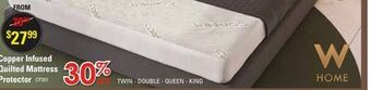 Oxford Mills Copper infused quilted mattress protector offer