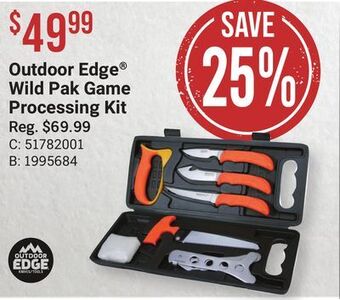 Bass Pro Outdoor edge® wild pak game processing kit offer