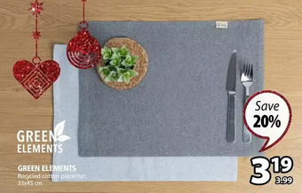 JYSK Green elements (placemat) offer