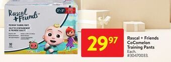 Walmart Rascal + friends cocomelon training pants offer