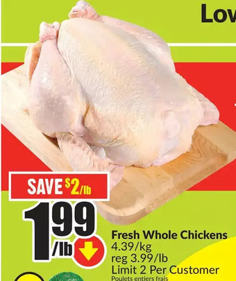 FreshCo Fresh whole chicken offer