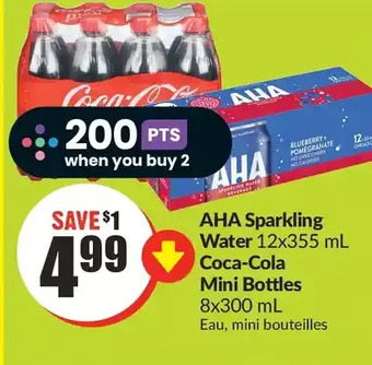 FreshCo Aha sparkling water | coca-cola mini bottles offer