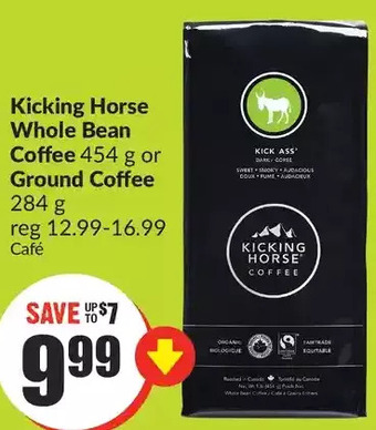 FreshCo Kicking horse whole bean coffee or ground coffee offer