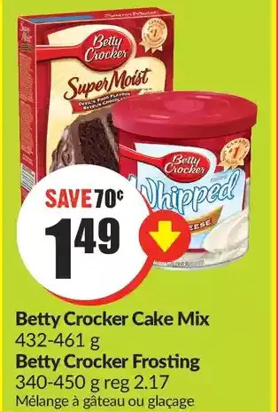 FreshCo Betty crocker cake mix | betty crocker frosting offer