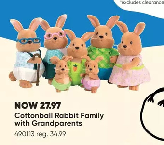 Toys R us Li'l woodzeez, cottonball rabbit family offer