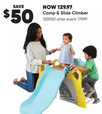 Toys R us Kidkraft - camp and slide toddler climber with hideaway tent offer