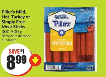 FreshCo Piller's mild, hot turkey or simply free meat sticks offer