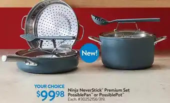 Walmart Ninja neverstick premium set possiblepan or possiblepot offer