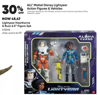 Toys R us Disney and pixar lightyear alpha class alisha hawthorne and buzz lightyear figures - r exclusive offer