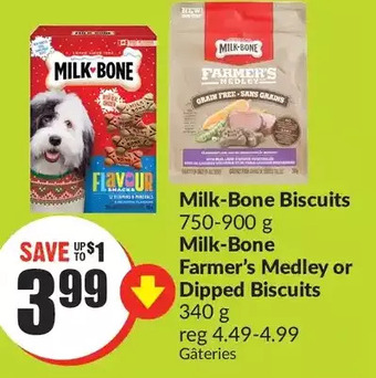 FreshCo Milk-bone biscuits | milk-bone farmer's medley or dipped biscuits offer