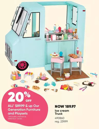 Toys R us Our generation sweet stop ice cream truck - blue - r exclusive offer