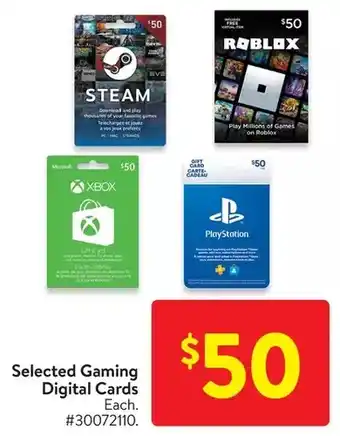 Walmart Gaming digital cards offer