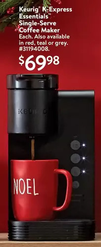Walmart Keurig k-express essentials single-serve coffee maker offer