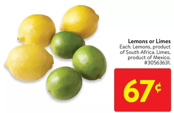 Walmart Lemons or limes offer