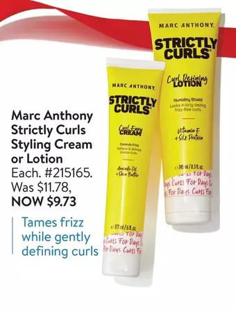 Walmart Marc anthony strictly curls styling cream or lotion offer