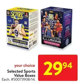 Walmart Sports value boxes offer