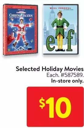 Walmart Holiday movies offer