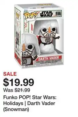 Showcase Funko pop! star wars: holidays | darth vader (snowman) offer