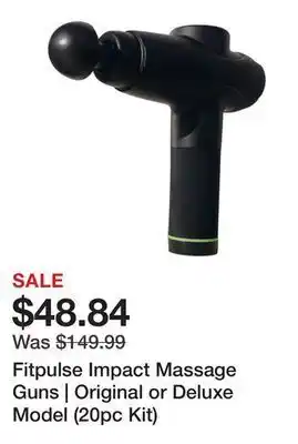 Showcase Fitpulse impact massage guns | original or deluxe model (20pc kit) offer