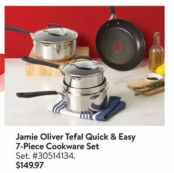Walmart Jamie oliver tefal quick & easy 7-piece cookware set offer