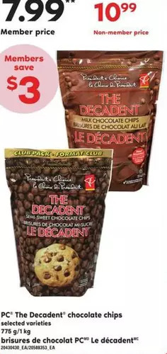 Pc the decadent chocolate chips