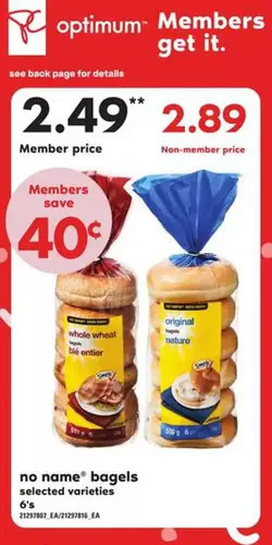 Zehrs Markets No name bagels offer