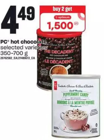 Loblaws Pc hot chocolate offer