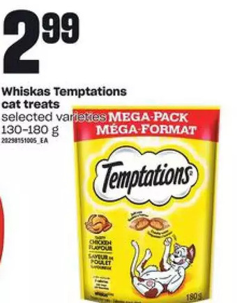 Zehrs Markets Whiskas temptations cat treats offer