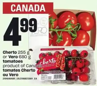 Independent Grocer Cherto or vero tomatoes offer