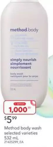 Loblaws Method body wash offer